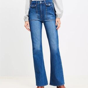 Loft Utility High Rise slim flare jeans